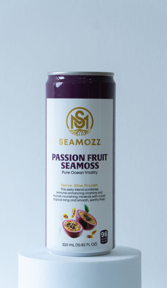 Passion Fruit Seamoss - Pure Ocean Vitality (12 Cans, 320 ml Each)